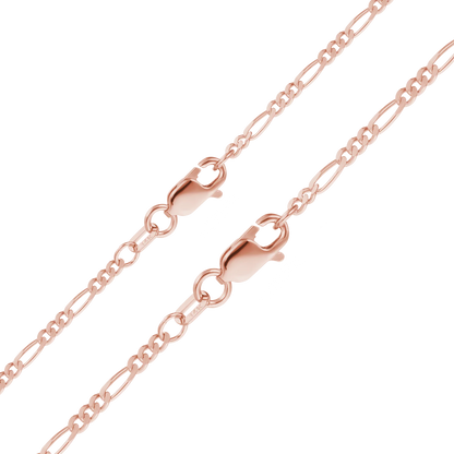 Classic Figaro Bracelet in 14K Rose Gold