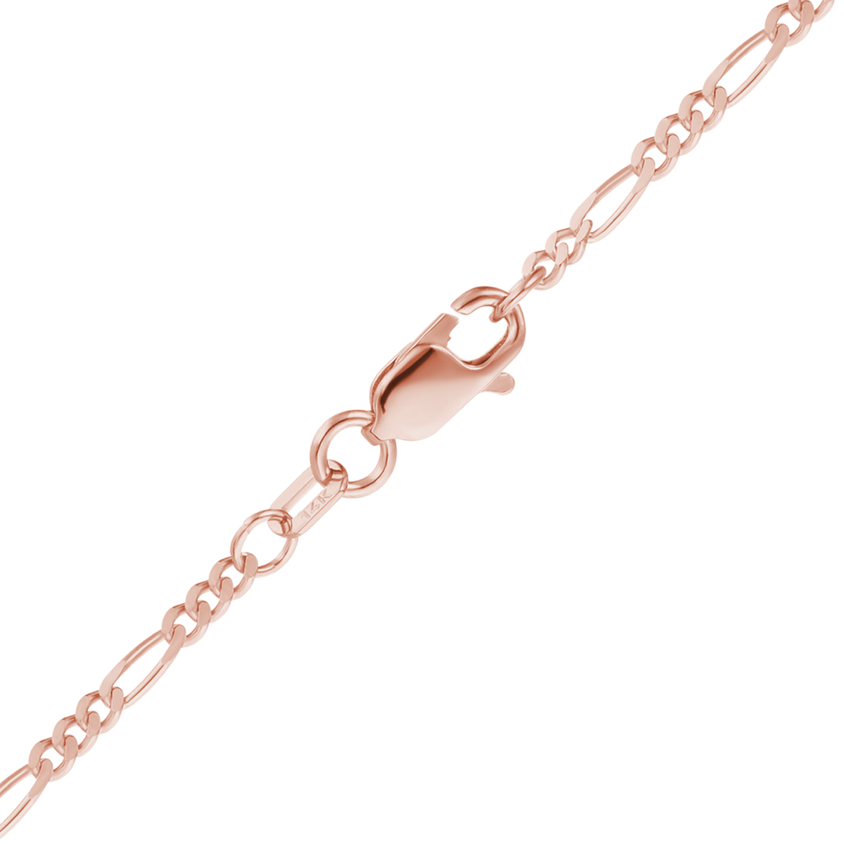 Classic Figaro Bracelet in 14K rose Gold