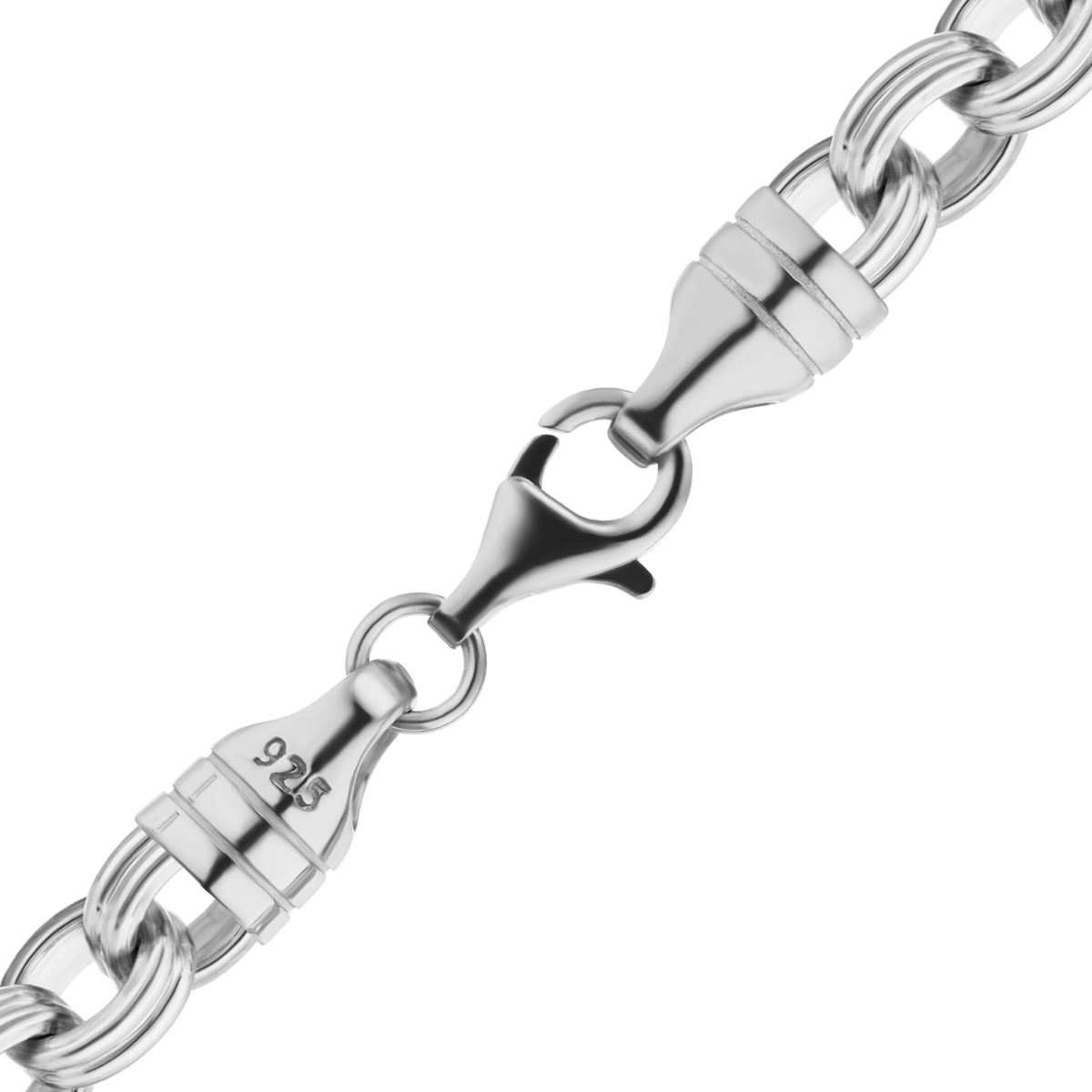 Double Cable Anklet in sterling silver
