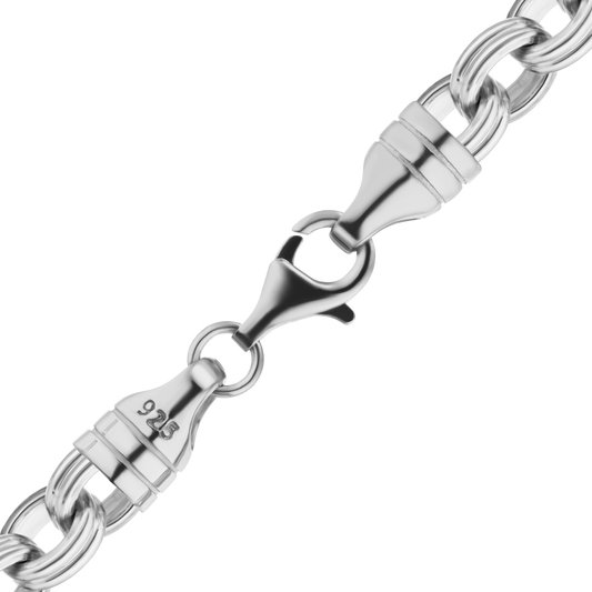 Double Cable Anklet in sterling silver
