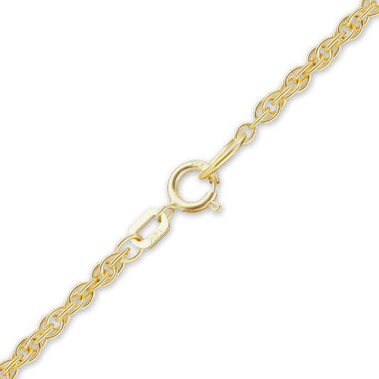 Classic Machine Rope Anklet in 14K yellow gold