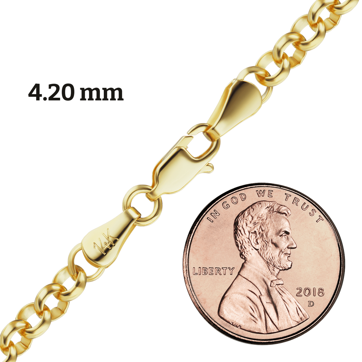 Rolo-Armband aus 14-karätigem Gelbgold