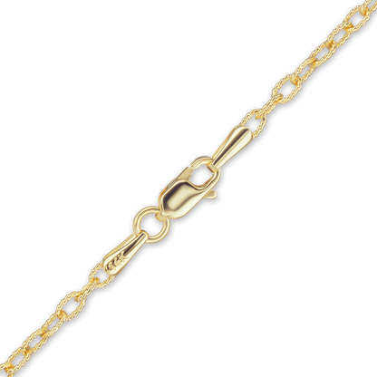 Textured Cable Bracelet in 14K yellow gold