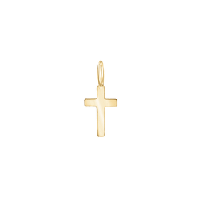 Small Cross Pendant- Delicate Christian Jewelry in 14K yellow gold