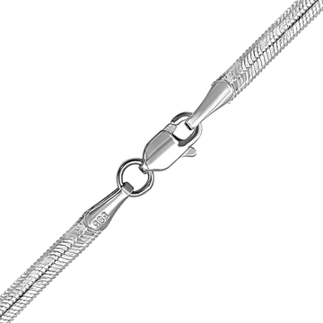 Flexible Herringbone Anklet in sterling silver