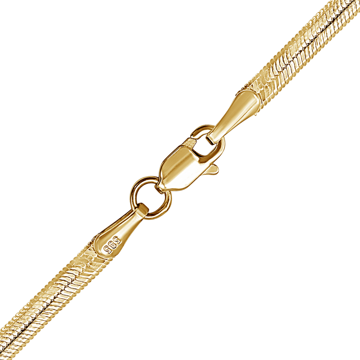 Flexible Herringbone Necklace in sterling silver