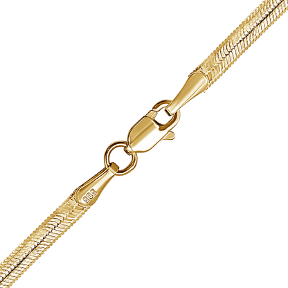 Flexible Herringbone Necklace in sterling silver