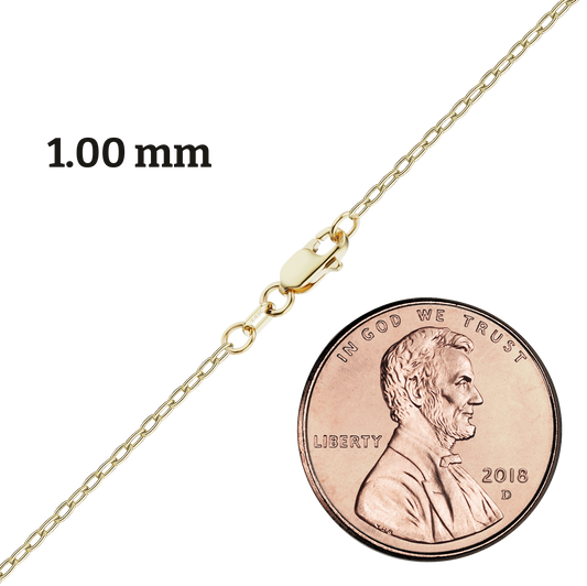 Elongated Semi-Solid Cable Necklace