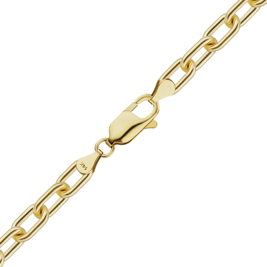 Elongated Semi-Solid Cable Bracelet