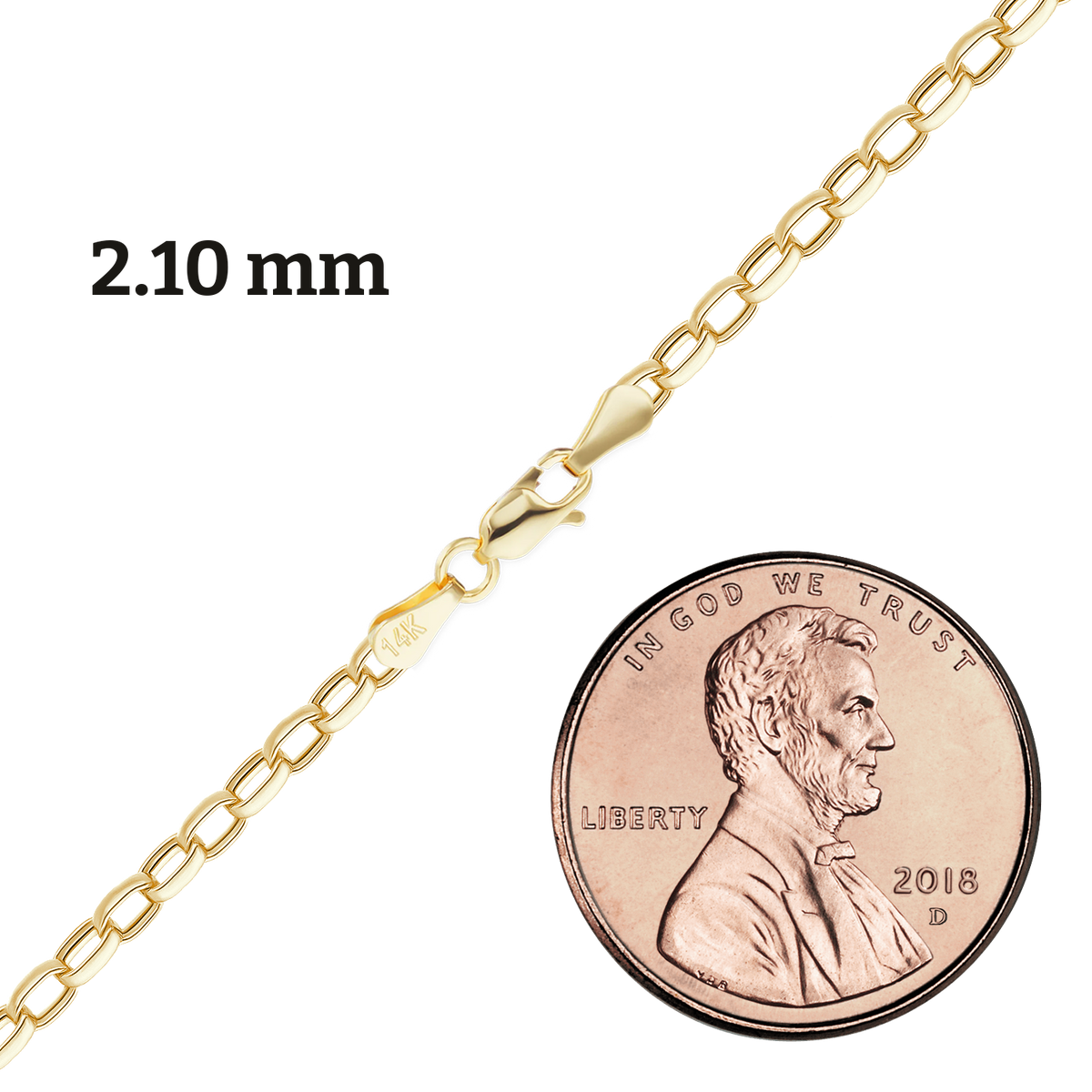 Semi-Solid Oval Rolo Anklet