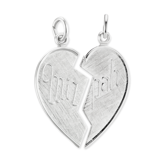 Mizpah Breakaway Heart Pendant