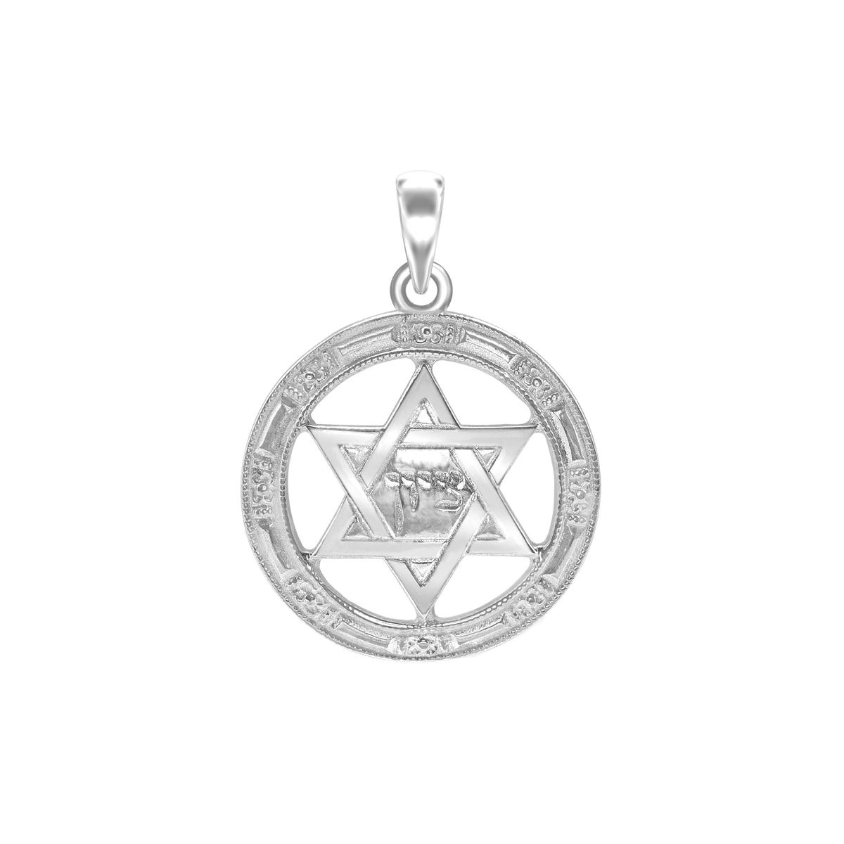 Medaille mit Davidstern aus Sterlingsilber