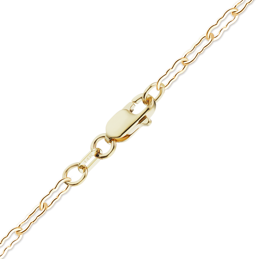 Flat Krinkle Anklet in 14K yellow gold