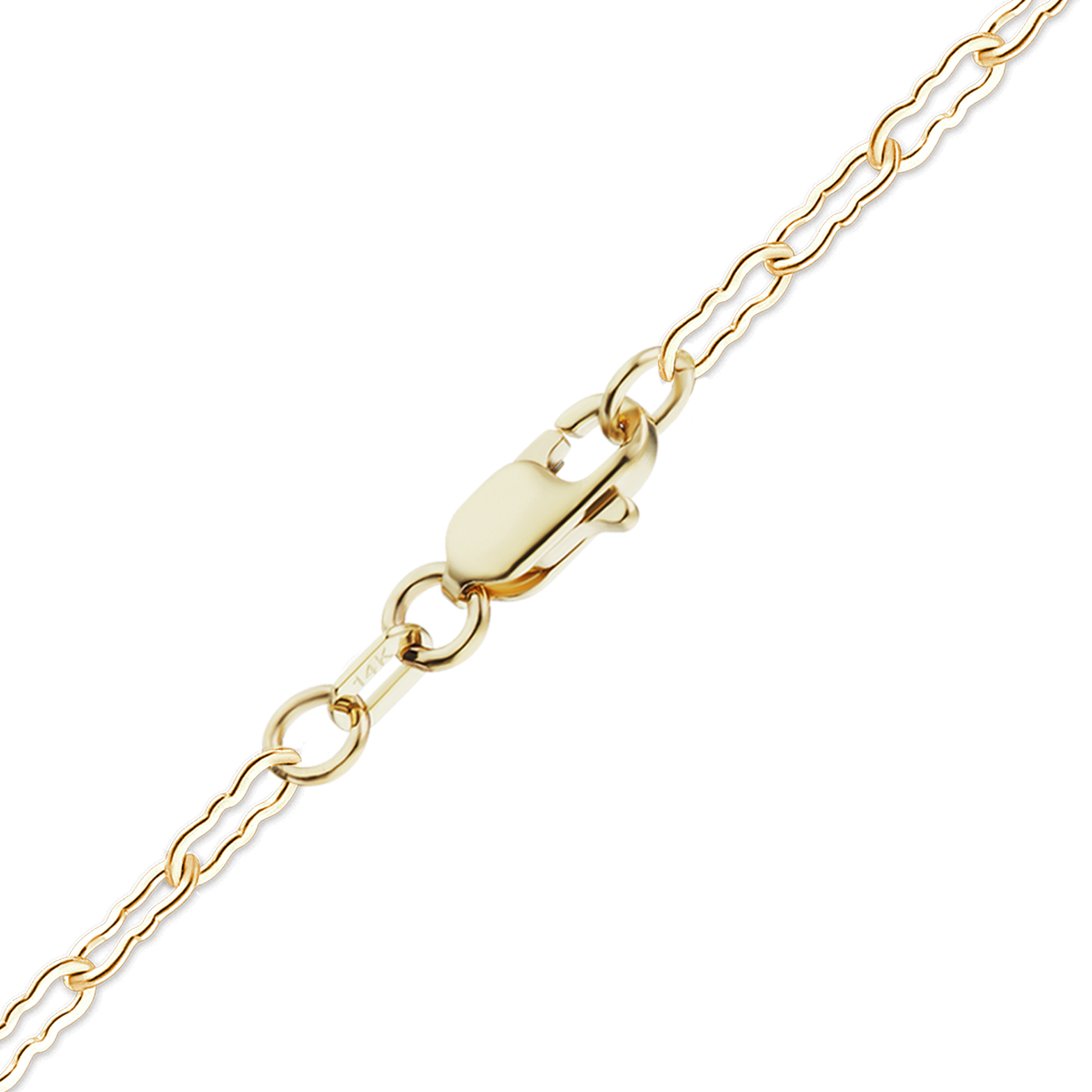 Flat Krinkle Bracelet in 14K Yellow Gold