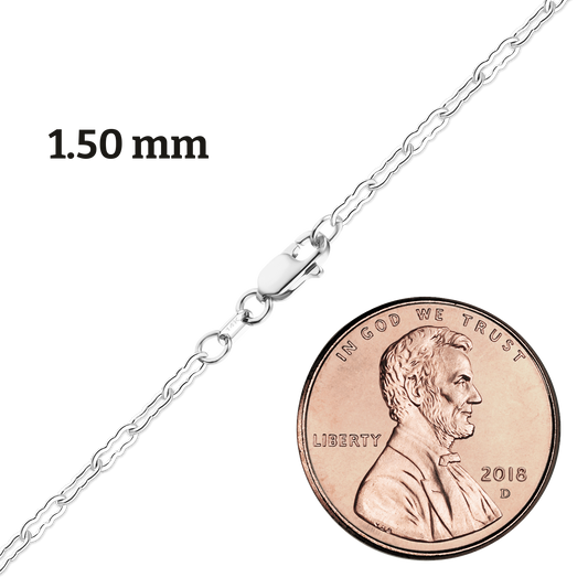 Flat Krinkle Bracelet in 14K white gold