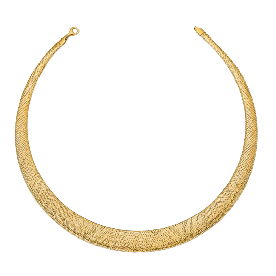 Textured Stretch Necklace in 14K yellow gold