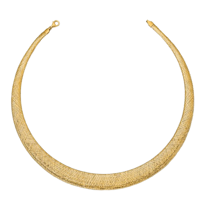 Textured Stretch Necklace in 14K yellow gold