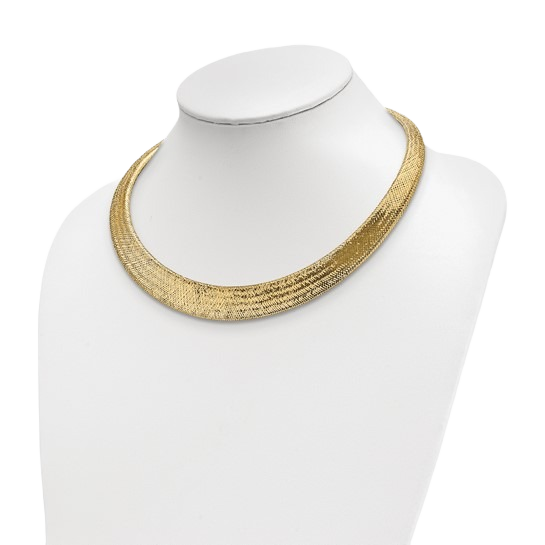 Textured Stretch Necklace in 14K yellow gold