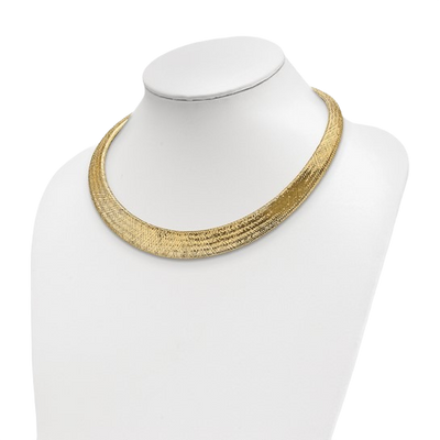 Textured Stretch Necklace in 14K yellow gold