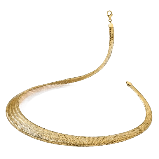 Textured Stretch Necklace in 14K yellow gold