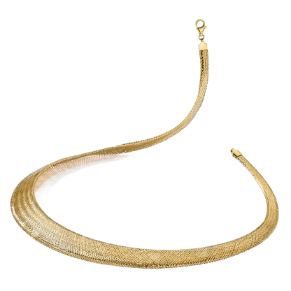 Textured Stretch Necklace in 14K yellow gold