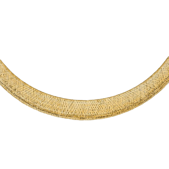 Textured Stretch Necklace in 14K yellow gold