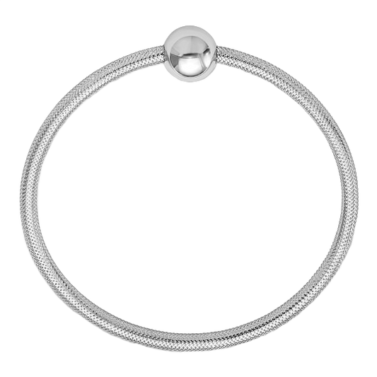 Polished Bead Mesh Bracelet