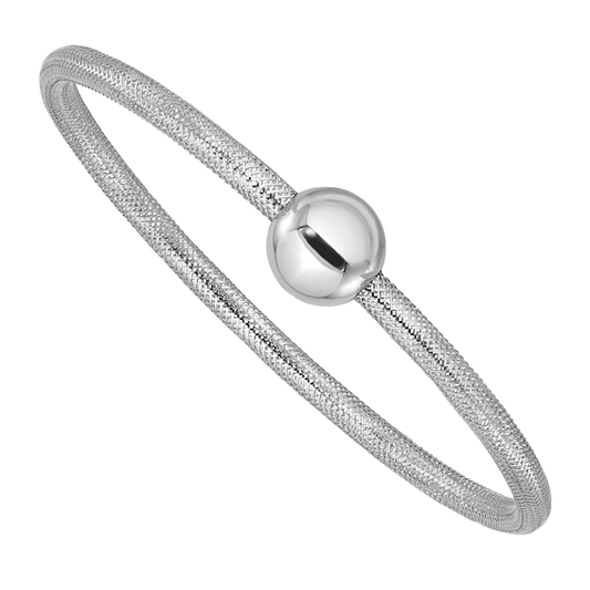 Polished Bead Mesh Bracelet