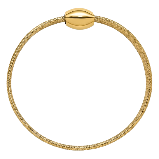 Mesh Slip-On Bracelet, 9mm in 14K yellow gold