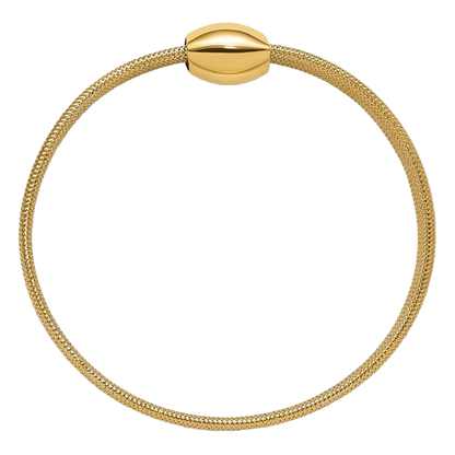 Mesh Slip-On Bracelet, 9mm in 14K yellow gold
