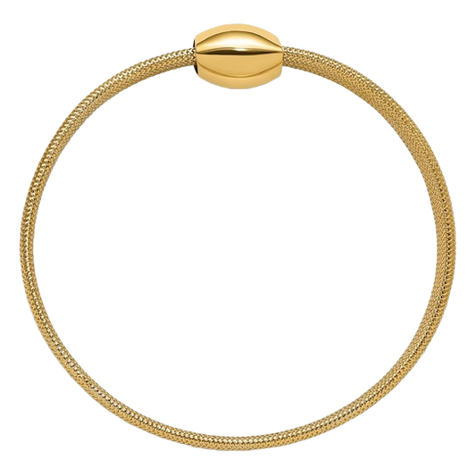 Mesh Slip-On Bracelet, 9mm in 14K yellow gold