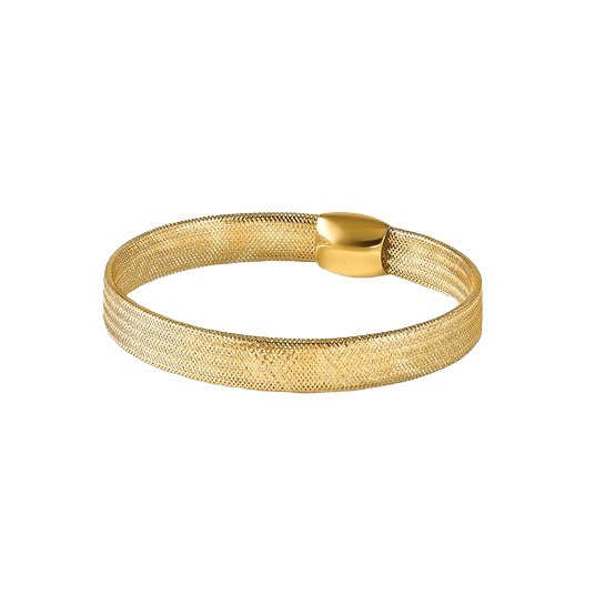 Mesh Slip-On Bracelet, 9mm in 14K yellow gold