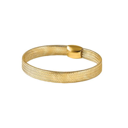 Mesh Slip-On Bracelet, 9mm in 14K yellow gold