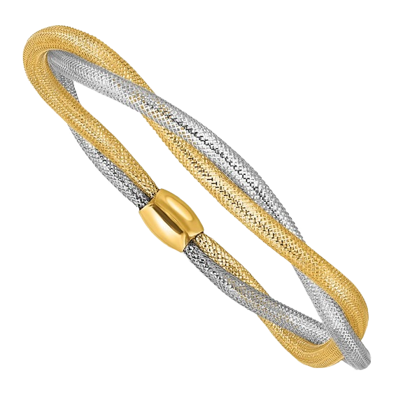 Twist Slip‑On Bracelet in 14K yellow gold