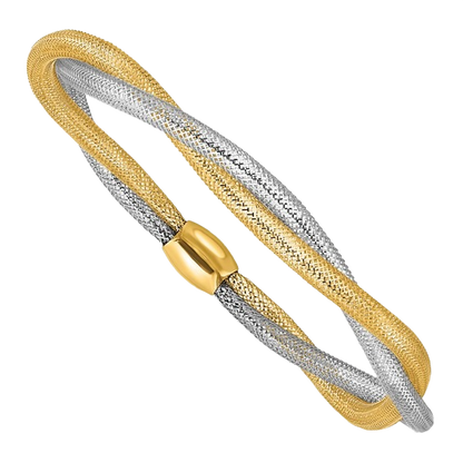 Twist Slip‑On Bracelet in 14K yellow gold