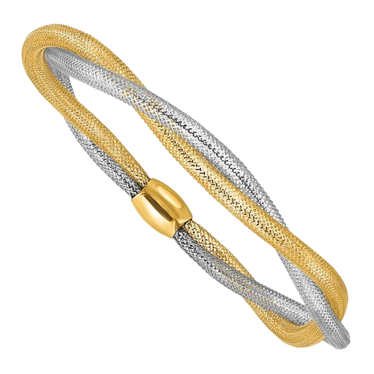 Twist Slip‑On Bracelet in 14K yellow gold