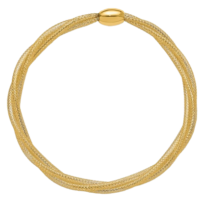 Mesh Twist Slip-On Bracelet in 14K yellow gold
