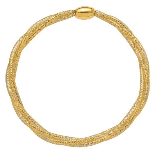 Mesh Twist Slip-On Bracelet in 14K yellow gold