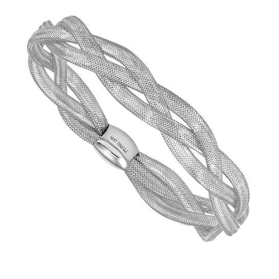 14K White Gold Stretch Bangle Bracelet