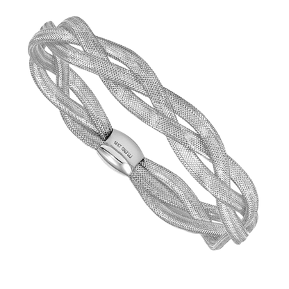 14K White Gold Stretch Bangle Bracelet