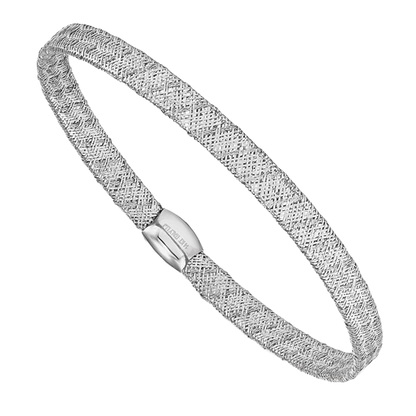 14K White Gold Stretch Bangle Bracelet - 5mm