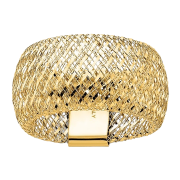 Wide Mesh Stretch Ring — 14K Yellow Gold