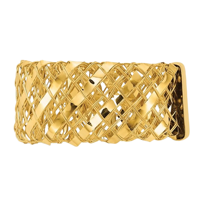 Woven Stretch Ring in 14K yellow gold