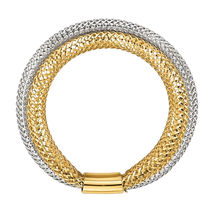 Layered Stretch Ring, 5mm in 14K yellow gold