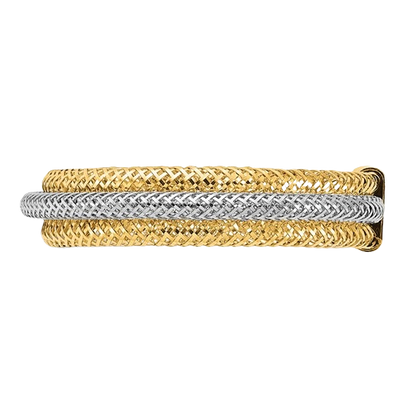 Layered Stretch Ring, 5mm in 14K yellow gold