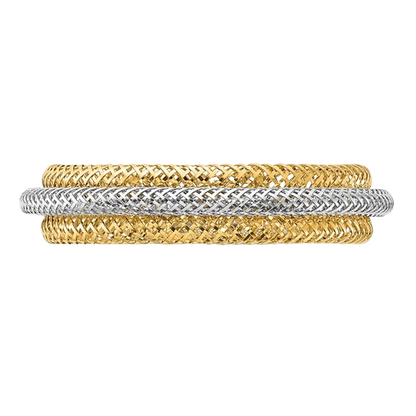 Layered Stretch Ring, 5mm in 14K yellow gold