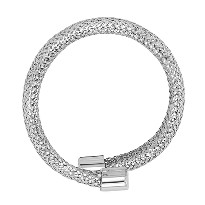 14K White Gold Mesh Ring