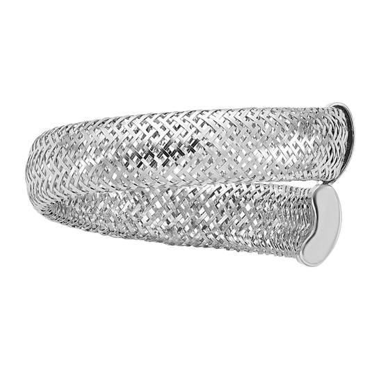 14K White Gold Mesh Ring
