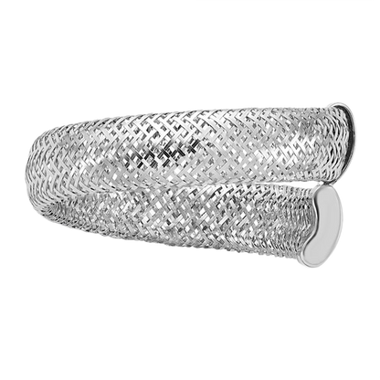 14K White Gold Mesh Ring