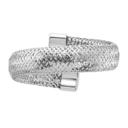 14K White Gold Mesh Ring
